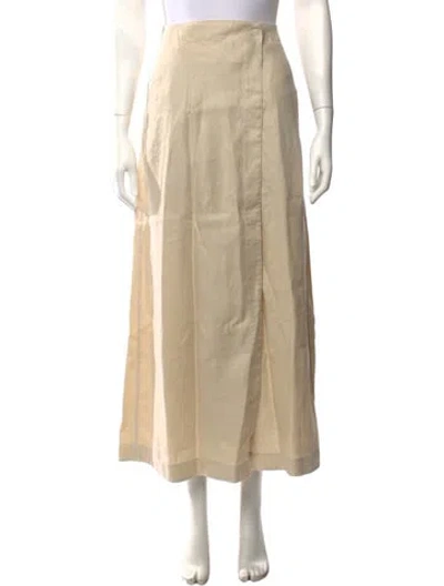 Pre-owned Bondi Born Linen Long Skirt In Neutrals