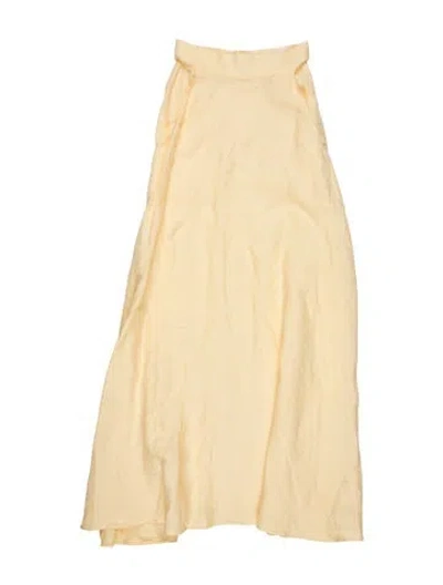 Pre-owned Bondi Born Linen Long Skirt In Yellow