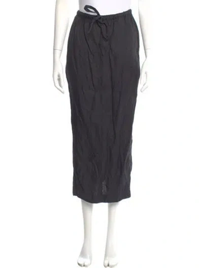 Pre-owned Bondi Born Linen Midi Length Skirt In Gray