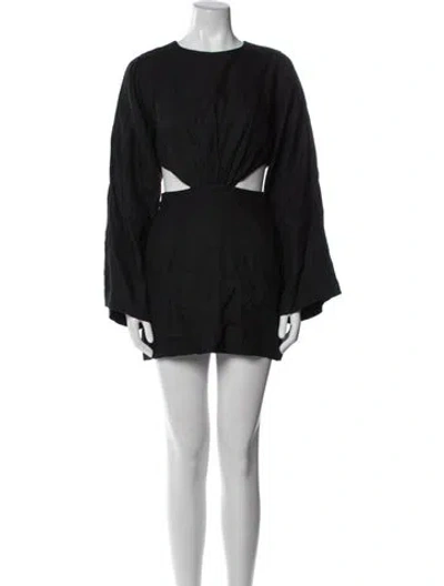 Pre-owned Bondi Born Linen Mini Dress In Blue