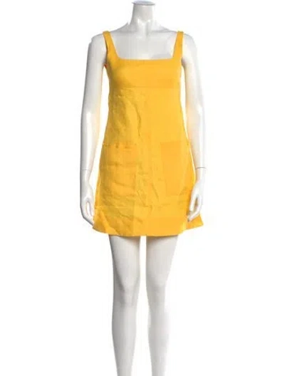 Pre-owned Bondi Born Linen Mini Dress In Neutral