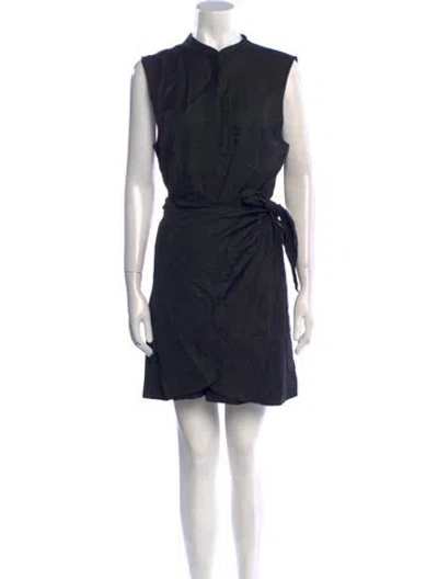 Pre-owned Bondi Born Linen Mini Dress W/ Tags In Black