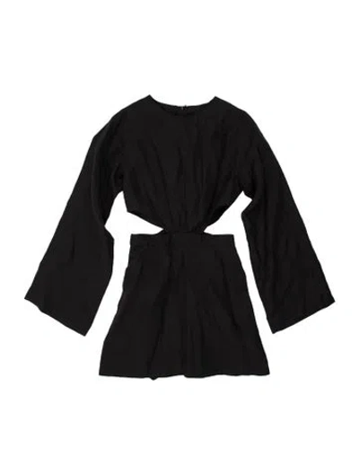 Pre-owned Bondi Born Linen Mini Dress W/ Tags In Black