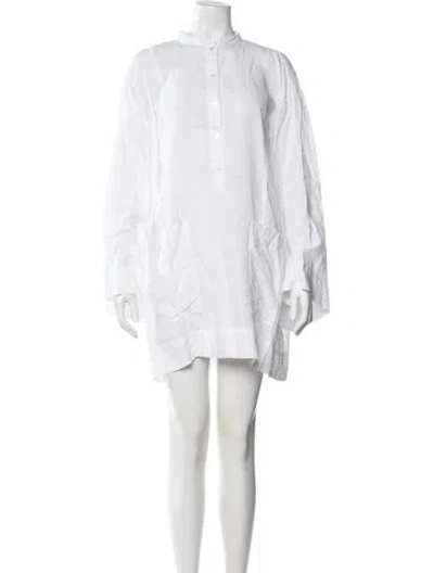 Pre-owned Bondi Born Linen Mini Dress In White