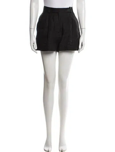 Pre-owned Bondi Born Linen Mini Shorts In Black