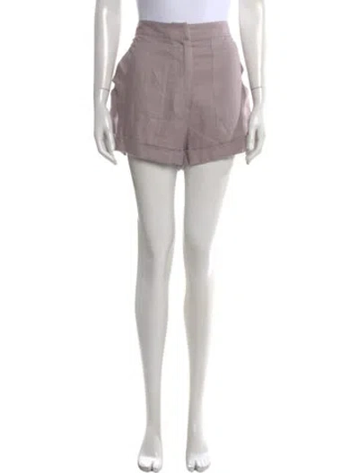 Pre-owned Bondi Born Linen Mini Shorts In Purple