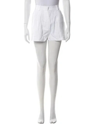 Pre-owned Bondi Born Linen Mini Shorts W/ Tags In White