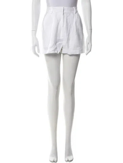 Pre-owned Bondi Born Linen Mini Shorts W/ Tags In White