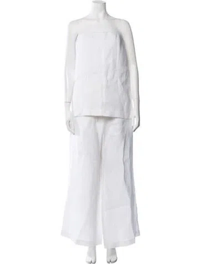 Pre-owned Bondi Born Linen Pant Set In Neutrals