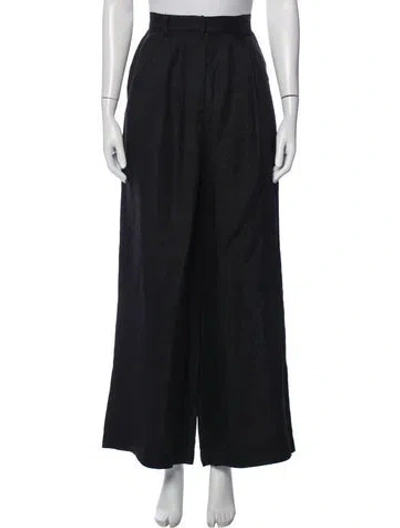 Pre-owned Bondi Born Linen Wide Leg Pants In Grey