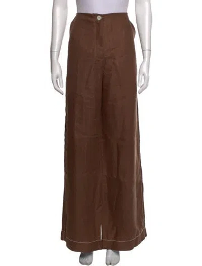Pre-owned Bondi Born Linen Wide Leg Pants In Pink