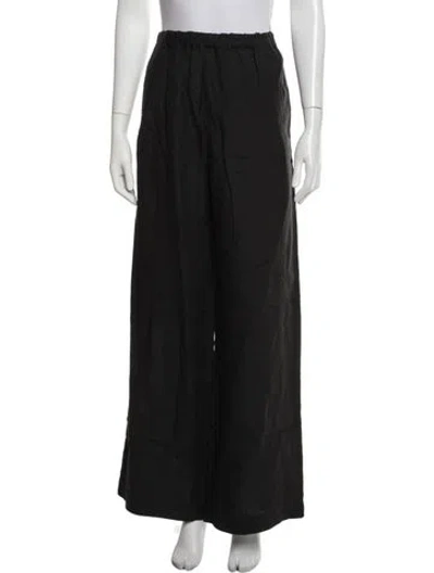 Pre-owned Bondi Born Linen Wide Leg Pants W/ Tags In Black/blue