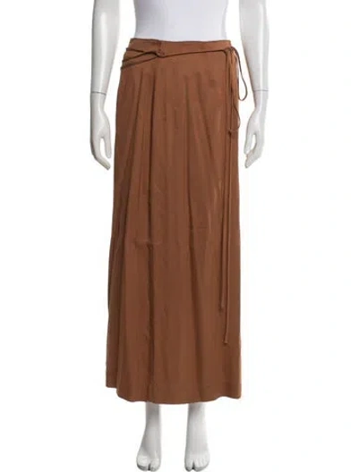 Pre-owned Bondi Born Long Skirt In Brown