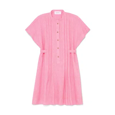 Bondi Born Lucca Pleat-front Minidress In Pink