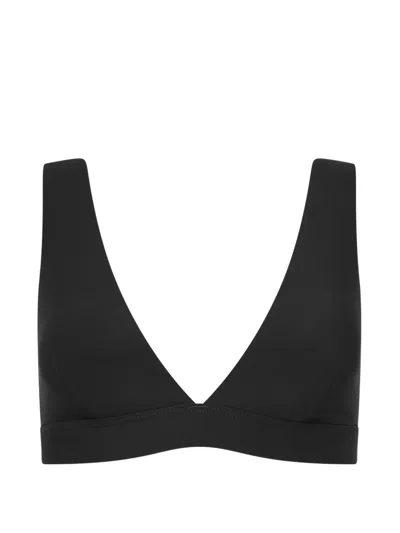 Bondi Born Lya Plunge Bikini Top In Black