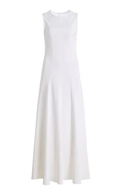 Bondi Born Lyon Panelled Satin Maxi Dress In White