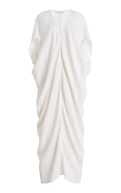 Bondi Born Lyon Satin Maxi Caftan Dress In White