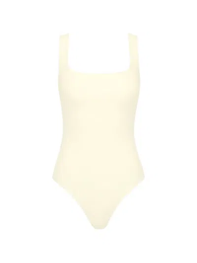 Bondi Born Mackinley Square-neck Swimsuit In Yellow