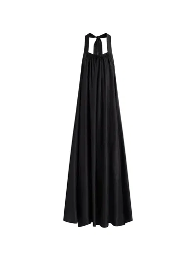 Bondi Born Marfa Silk Halterneck Maxi Dress In Animal Print