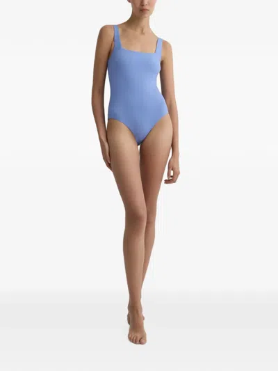 Bondi Born Margot Square-neck Swimsuit In Blue