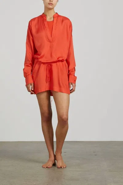 Bondi Born Mini Tunic Dress In Vermillion In Red