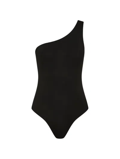 Bondi Born Phoebe One-shoulder Swimsuit In Black
