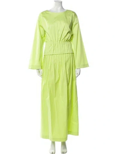 Pre-owned Bondi Born Pleated Accents Skirt Set W/ Tags In Green