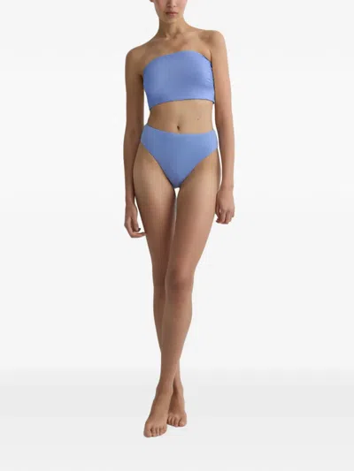 Bondi Born Poppy High-waist Bikini Bottoms In Blue