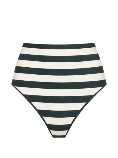 Bondi Born Poppy Striped Bikini Bottoms In Blue