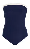 Bondi Born Romy Strapless One-piece Swimsuit In Blue