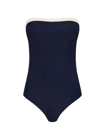 Bondi Born Romy Strapless Swimsuit In Blue