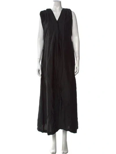 Pre-owned Bondi Born Scoop Neck Long Dress In Black