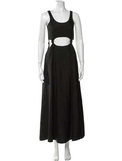 Pre-owned Bondi Born Scoop Neck Long Dress In Black