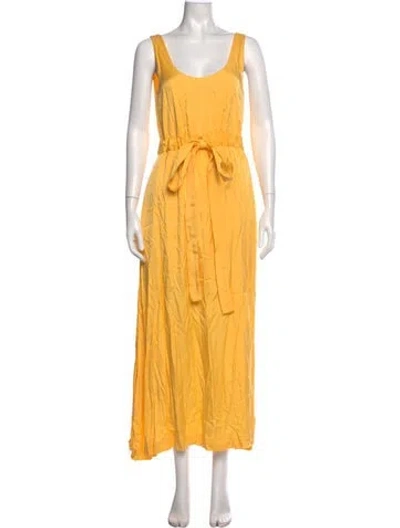 Pre-owned Bondi Born Scoop Neck Long Dress In Yellow