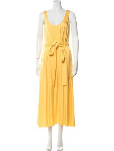 Pre-owned Bondi Born Scoop Neck Long Dress In Yellow