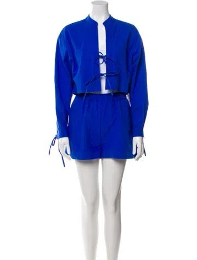Pre-owned Bondi Born Short Set In Blue