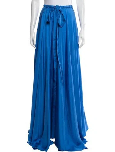 Pre-owned Bondi Born Silk Long Skirt W/ Tags In Blue