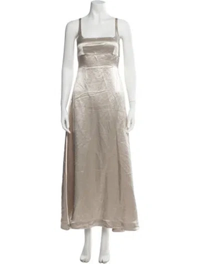 Pre-owned Bondi Born Square Neckline Long Dress W/ Tags In Neutrals