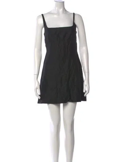 Pre-owned Bondi Born Square Neckline Mini Dress In Black