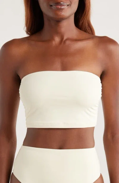 Bondi Born Stella Strapless Bikini Top In White