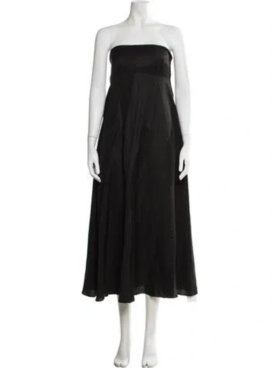 Pre-owned Bondi Born Strapless Long Dress In Black