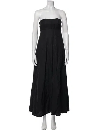 Pre-owned Bondi Born Strapless Long Dress In Black