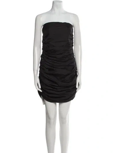 Pre-owned Bondi Born Strapless Mini Dress In Black