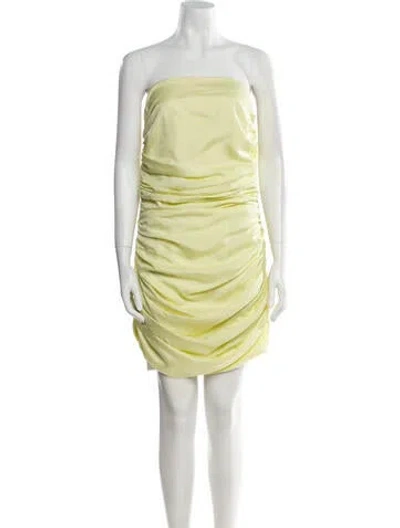 Pre-owned Bondi Born Strapless Mini Dress In Yellow