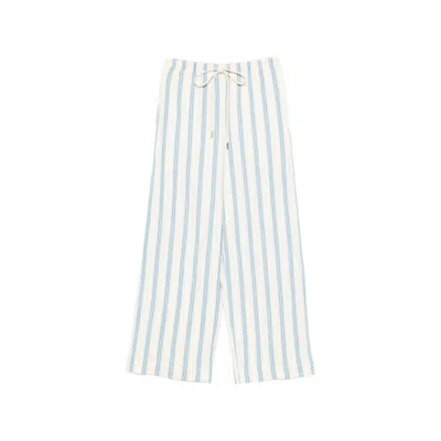 Bondi Born Striped Drawstring Trousers In Blue