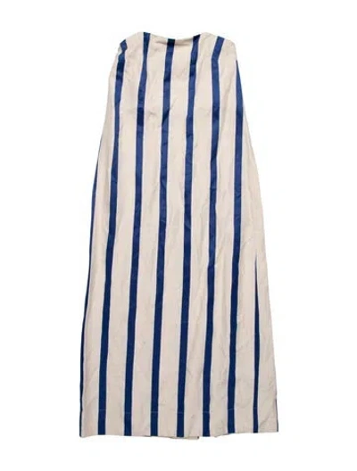 Pre-owned Bondi Born Striped Midi Length Dress In Multi