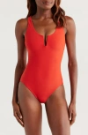 Bondi Born Verity One-piece Swimsuit In Red