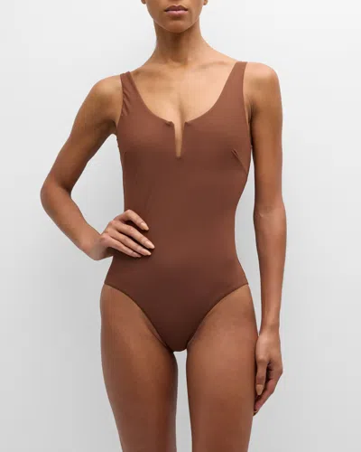Bondi Born Verity One-piece Swimsuit In Brown