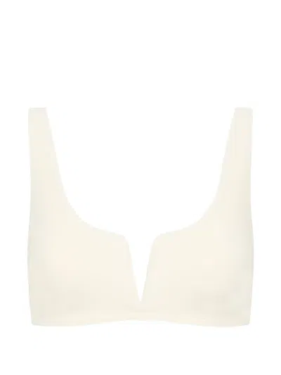 Bondi Born Verona Scoop-neck Bikini Top In White
