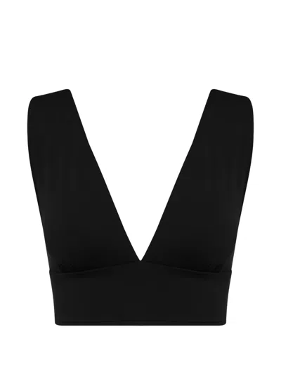 Bondi Born Vicki V-neck Bikini Top In Black
